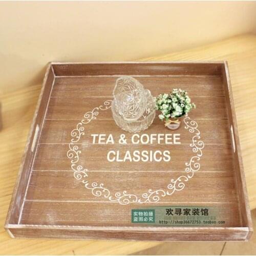 Creative home kitchen large American country wood creative Satisfy large tray dessert plate fruit plate tray