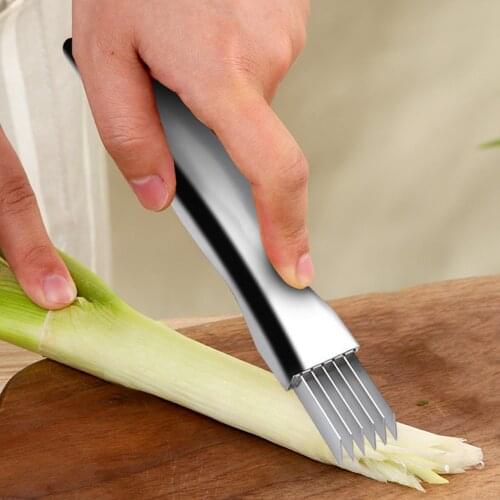 Kitchen Onion Knife Cutter Graters Vegetable Tool Multi Chopper Sharp Stainless Shredded Green Onion Knife Cut Slicer