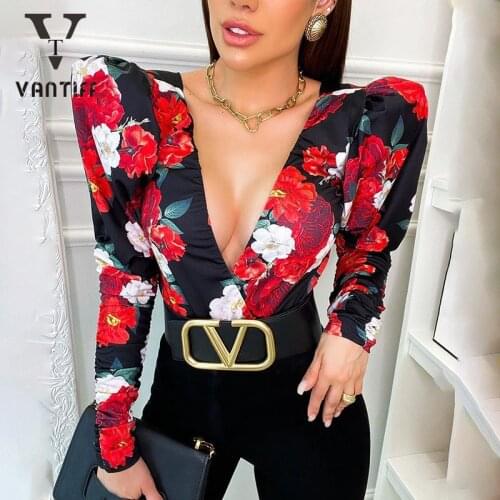 Fashion Streetwear Skirt Women Bubble Sleeve V-neck Chest Top Bodycon Dresses Slim Long Sleeve Sexy One-piece Dress for Girl
