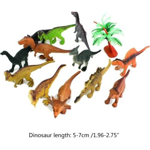 12 Pcs Mini Dinosaur Play Set, Assorted Realistic Small Dinosaur Figure Model