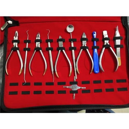 Dental Orthodontics Instruments Set Ring Retractable Bracket Locator Subalong Pliers