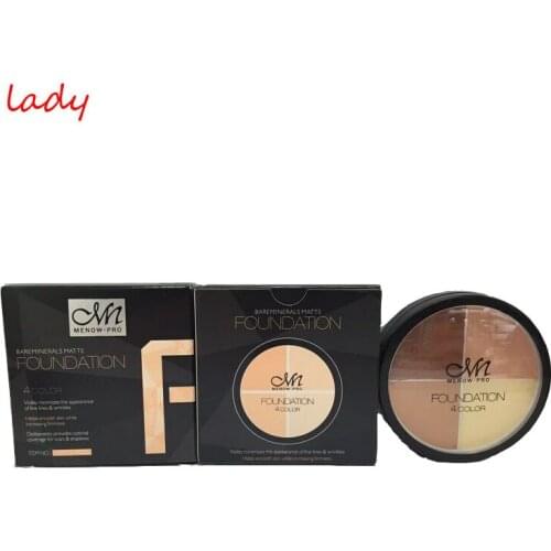 Menow Brand Makeup Waterproof Smooth Professional Contour Palette 4 Colors Skin Flaws Full Cover Brightening Concealer Palette