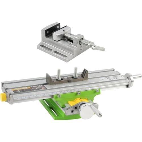 6330 Aluminum Compound Bench Wood Working Fixture Work Table X Y Axis Adjustment Precision Coordinate + 2.5'' Flat Tongs Vise