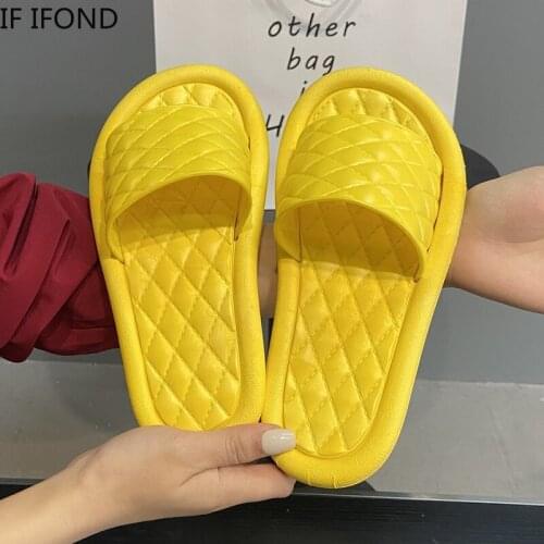 IF IFOND Bathroom Slippers Women EVA Sofa Soft Indoor Slides Women Shoes Anti-slip Lovers Home Floor Slides Ladies Flip Flops