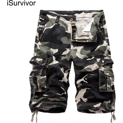 ISurvivor 2021 Men Cargo Shorts Pants Trousers Sweatpants Hombre Male Casual Fashion Slim Fit Large Size Summer Shorts Men