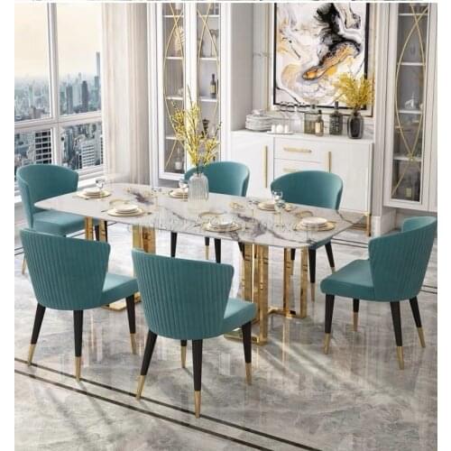 Nordic Marble Table Rectangular Light Luxury Dining Table Designer Minimalist Conference Table