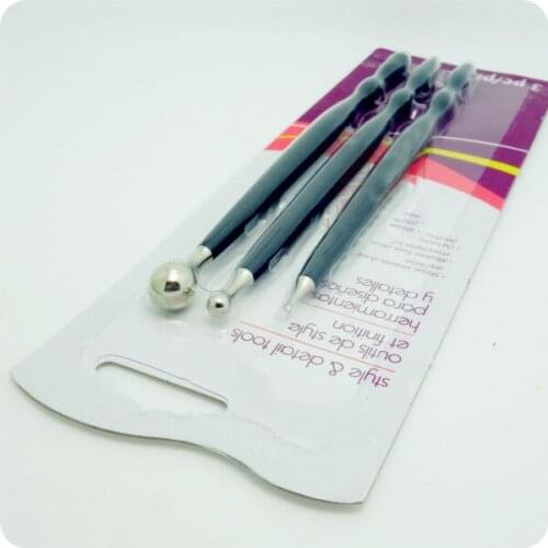 High quality spherical polymer clay,Ball head tool,Pills Stick,Indentation pen,clay tools,3PCS/lot