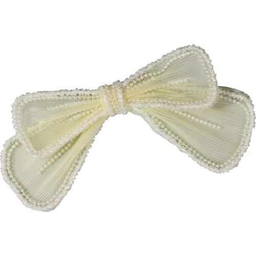 Pearls Bows Hair Clip for Women Fashion Large Hairpin Party Daily Headwear