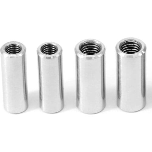 1 pc M8 Round Studding Connector Bolts Nuts A2 Stainless Steel All Thread Sleeve Rod Bar Tube 20 25 30 35mm length