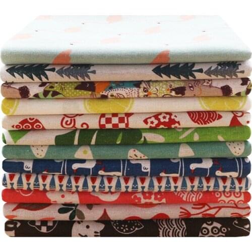 100x150cm Japanese Style Printed Cotton Linen Fabric Curtain tablecloth Cloth For DIY Quilting Sewing Placemat Bags Material