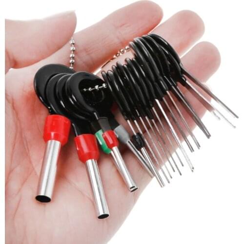 18pcs Auto Car Plug Circuit Board Wire Harness Connector Crimp Pin Terminal Remove Tool