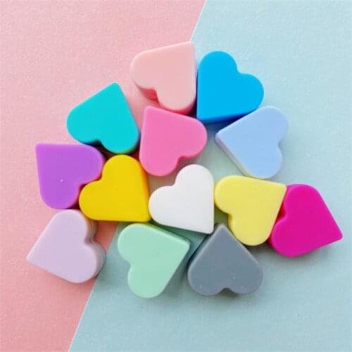 30PCS Silicone star heart Beads Food Grade Baby Chewable Teething Beads For Nursing Necklace DIY Jewelry Making Accessories