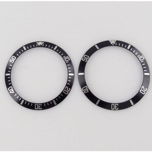 38mm*30.6mm Alloy Watch Bezel Insert Black Color Spare Parts Fit For 40mm SUB Style Watch