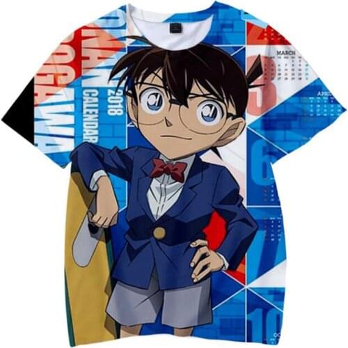 Anime Detective Conan 3D T Shirt Women Men Boys Girls Kids Japanese Streetwear Hip Hop Conan Edogawa Cosplay T-shirt Summer Tops