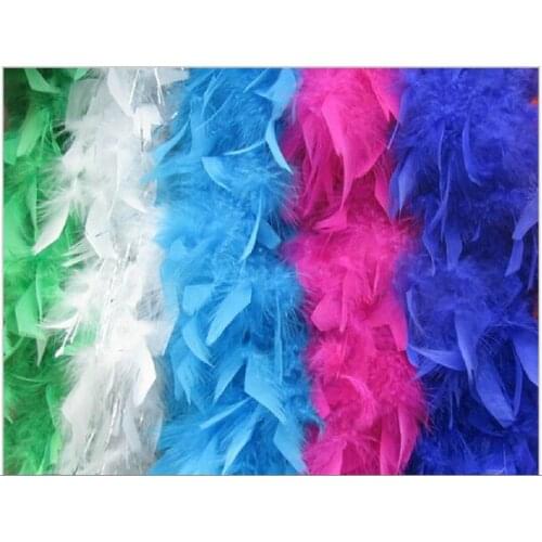 500pcs/lot 40g white Turkey Feather Boa 200cm(79") long Turkey Feather Strip for christmas dress