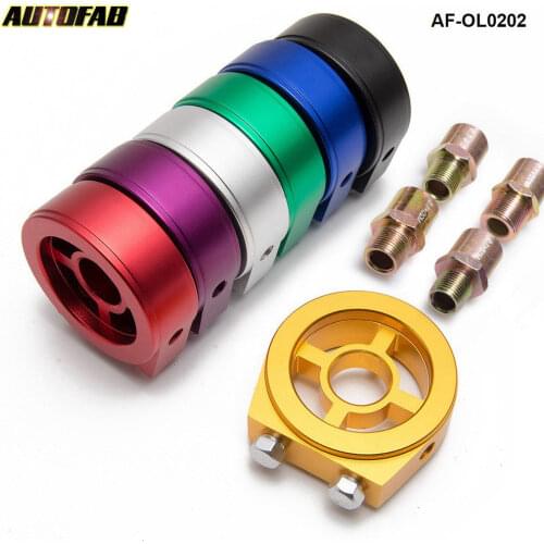 Oil Filter Cooler Sandwich Plate Adapter (Blue,Purple,Red,Silver,Green,Black) AF-OL0202