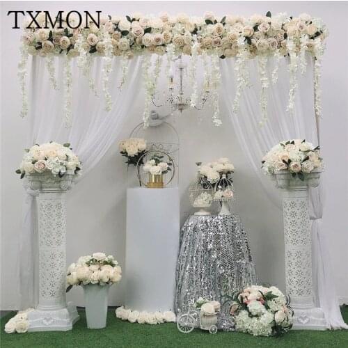 Wedding decoration artificial flower row arch flower ball shop window decoration silk flowers photo studio photography props