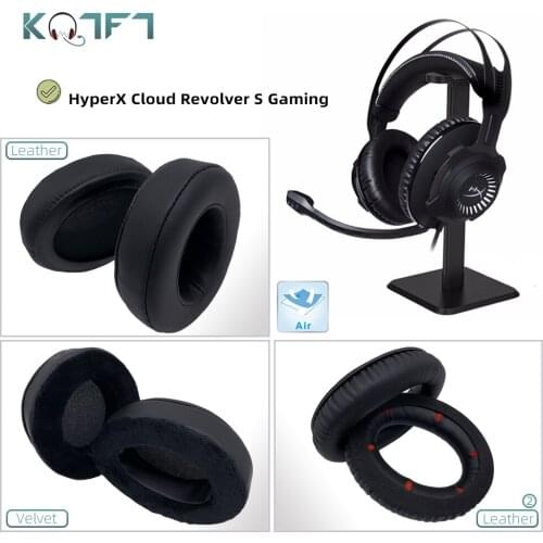 KQTFT 1 Pair of Replacement Ear Pads for HyperX Cloud Revolver S Gaming Headset EarPads Earmuff Cover Cushion Cups