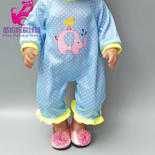 Doll Clothes dress fits 43cm baby Doll Casual suit cartoon piece crawling clothes