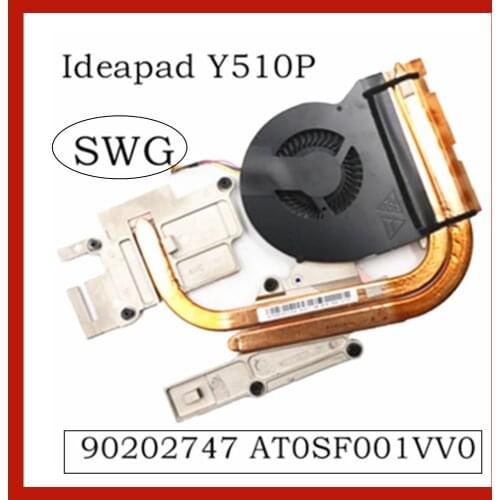 For Lenovo Thinkpad Y510P Heatsink CPU Cooler Cooling Fan SWG Discrete Graphics, FAN, FRU 90202747 AT0SF001VV0
