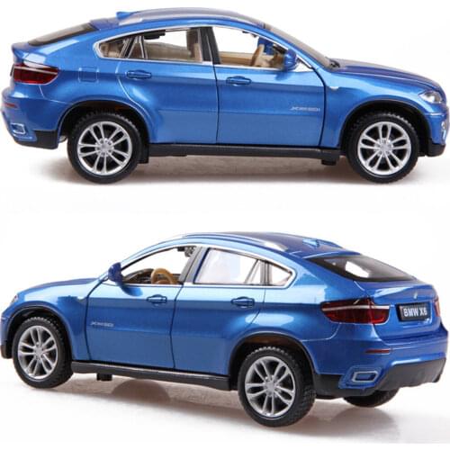 1/32 X6 SUV Coupe Simulation Car Model Toys Alloy Diecasts Off-road Vehicles With LED Light Pull Back Kids Childrens Toys Gifts