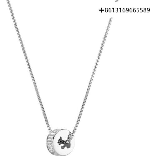 Fashion series 925 silver circular simple temperament clavicle chain bestie lovers gift