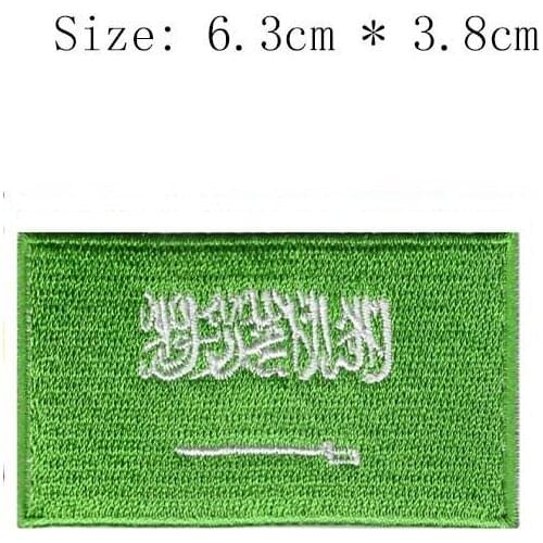 Saudi Arabia embroidery flag patch Riyadh city emblem shipping for Motorcycle Jacket coat Wholesale iron sew right chest