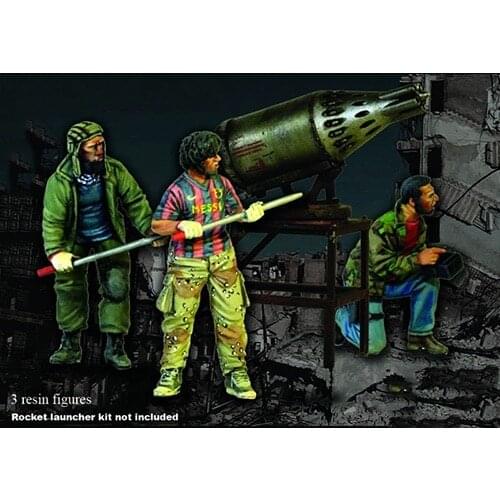 New Unassembled 1/35 modern Team include 3 man (NO Rocket ) Resin Figure Unpainted Model Kit