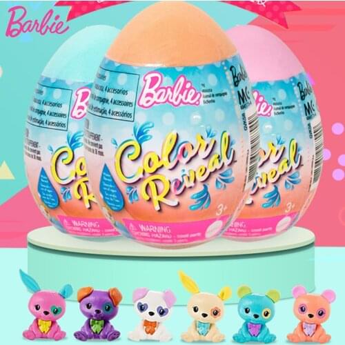 Original Barbie Doll Color Reveal Blind Box Egg Case Pet Barbie Toys for Girls Surprise Baby Doll Accessories Kids Toys Play Set