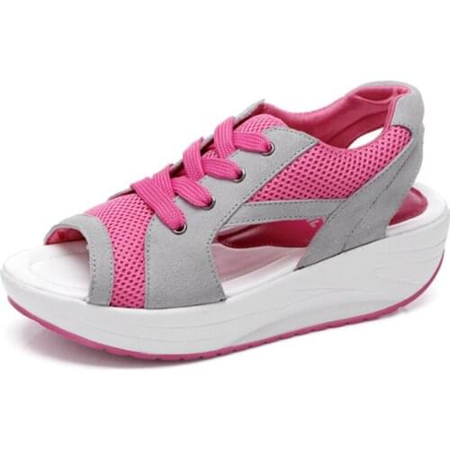 Sexy Open-toed Women Sport Sandals Wedge Hollow Out Women Sandals Outdoor Cool Platform Shoes Women Beach Summer Shoes 2019 New