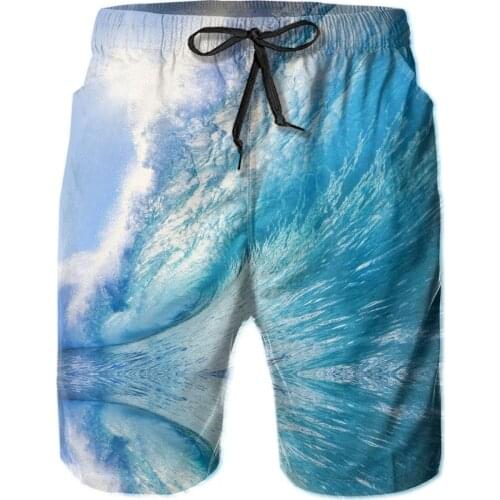 Male Shorts Beach Waves Surfing Breathable Quick Dry Humor Graphicrunning Sea Water Sunlight