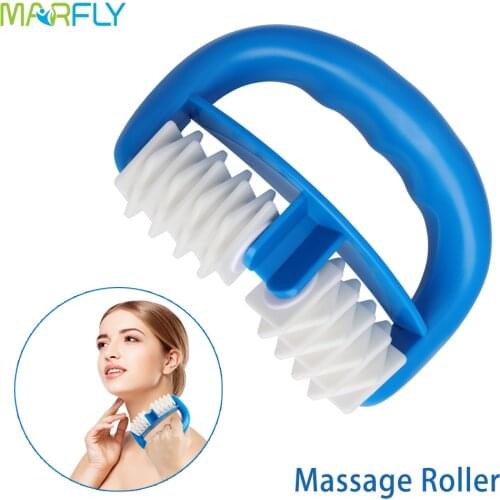 Blue D Type Roller Massager Leg Abdomen Neck Buttocks Fast Anti Cellulite Beauty Face Massagers Care Lift Tools Body Roller