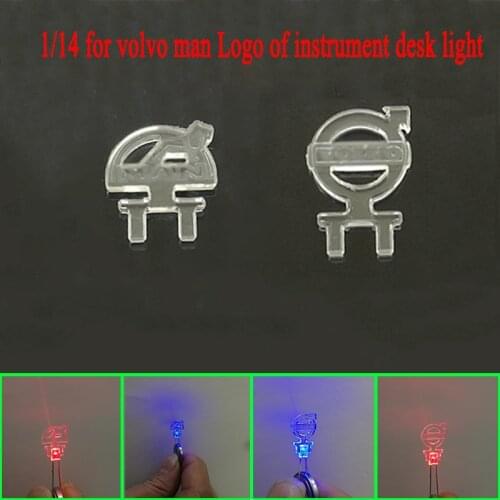 Led Logo of Instrument Desk Light Lamp for 1/14 Tamiya RC Truck Car VOLVO FH12 FH16 56360 MAN TGX 56325 Diy Parts