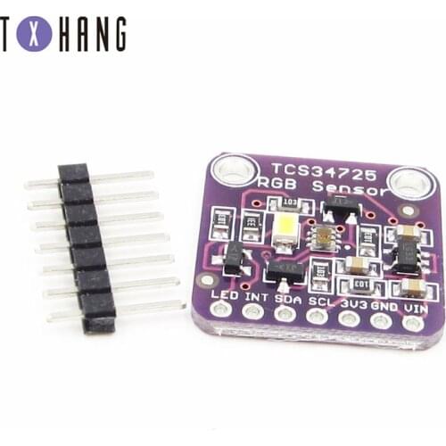 TCS34725 Low Power IR Blocking Filter RGB Light Color Sensor Recognition Diy Kit Electronic PCB Board For Arduino Programmable f