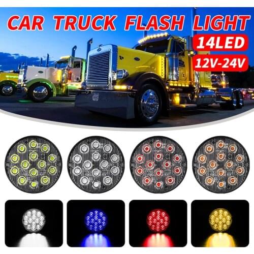 Ultra Thin Led Work Lights Tractor Trucks 12v 24v 3" Warning Flashing Side Light Driving Fog Light Offroad White/Yellow/Blue/Red