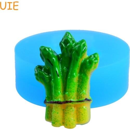 VYL018U Asparagus Vegetable Veggies Silicone Push Mold Polymer Clay Charms Kitsch Jewelry Charms (Resin Wax Epoxy)