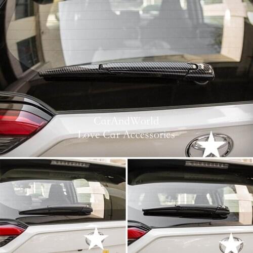 For Toyota RAV4 2019 2020 Rear Rain Wiper Blade Cover Tail Window Windshield Frame Trims ABS Chrome Car Garnish Accessories