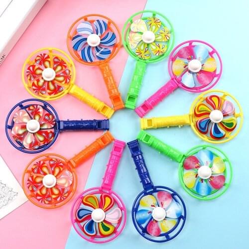 12PCS Back To School Presents Childrens Toys Classic Plastic Whistle Windmill Birthday Party Favors Kids Party Gifts To A Girl