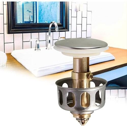 Practical Wash Basin Bounce Drain Filter 2 in 1 Shower Floor Sink Drain Stopper Vanity Bathtub Bathroom Accessories Kitchen Tool
