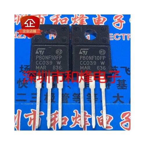 Free shipping 20PCS STP80NF10FP P80NF10FP TO-220F 100V 80A