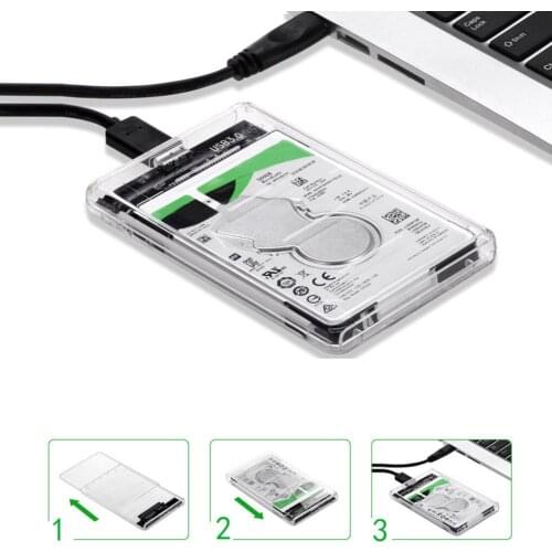 SSD Case 2.5 Inch HDD Enclosure SATA 3.0 to USB 3.0 5 Gbps 2TB Support UASP HD External USB SSD Hard Drive Case