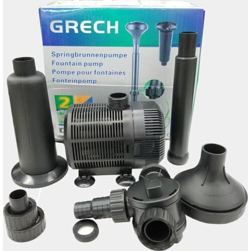 Efficient 60W Water Fountain Pump 220V for Pond Tank Aquarium 6200L/H Fountain Pump+ Tubes+ Fountain Heads EU Plug