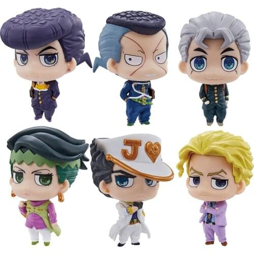 6style/lot 8CM JOJOs Bizarre Adventure Action Figure Toys iamond Kujo Jotaro Higashikata Josuke Action Figure Movie Model