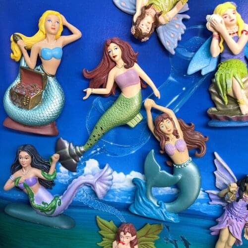 Pvc figure mermaid and fairy 8pcs/set model toy