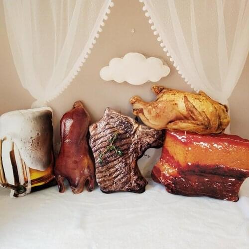 Simulation Braised Pork Big Pillow Flow Oil Roast Duck Chicken Steak Funny