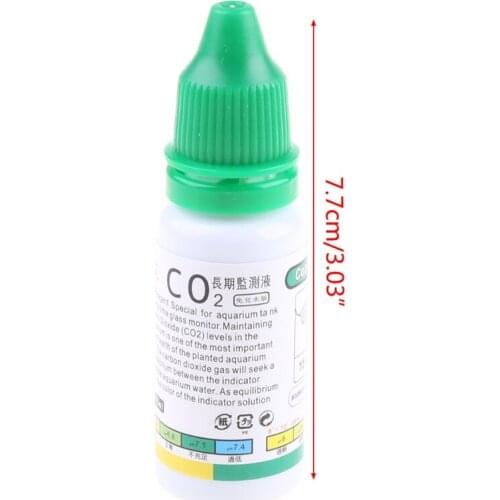 K5DC Aquarium CO2 Indicator Solution Fish Tank Liquid Test Plants Supplies Long Term