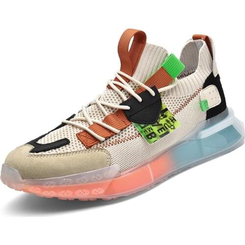 Fashion Mens Sneakers 2021 Breathable Mesh Shoes Men Running Non-Slip Male Sports Tennis Comfortable Road Walking Zapatillas 44