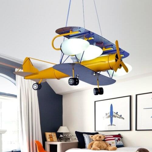 Kids Chandelier Bedroom Living room Boys room chandelier For Children Chandelier E27 airplane ceiling light nursery lamp