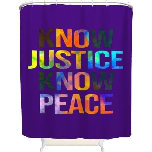 Fashion Pattern Drawing Print Bath Curtain with Hooks Waterproof Fabric Shower Curtain Set for Student Dorm Tub Bathroom Decor