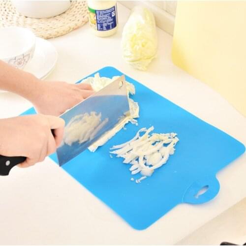 Extra Ultra-thin Flexible Plastic Kitchen Cutting Board Mats Set With Easy-Grip Handles BPA-Free Dishwasher Safe